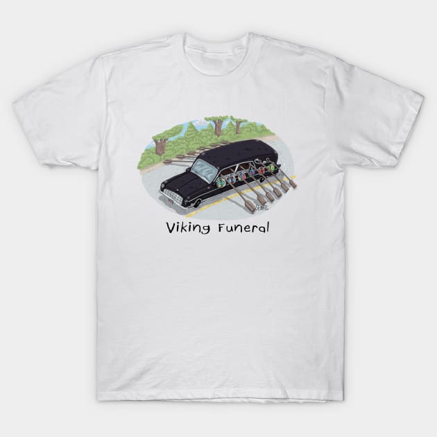 Viking Funeral T-Shirt by macccc8